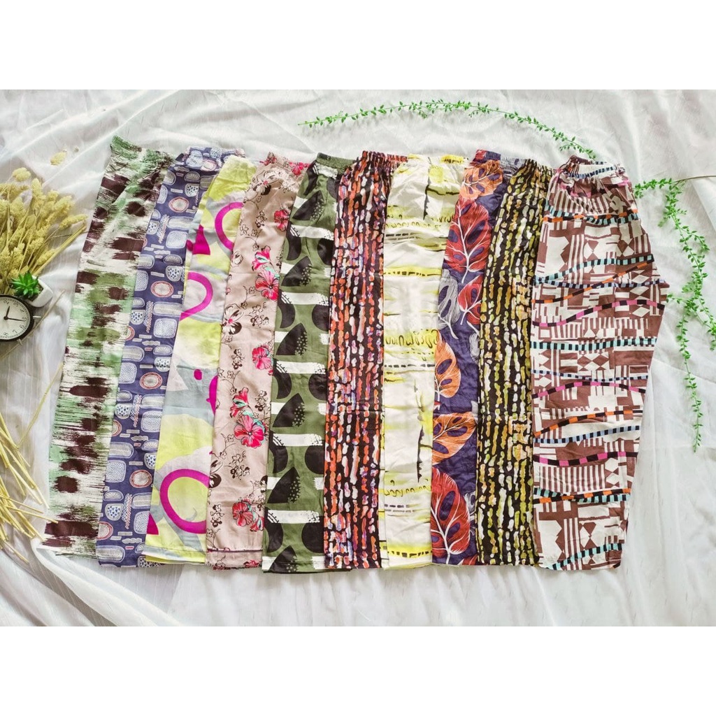 Izany Celana Saja utk hari hari Katun / Rayon Dischart Motif Random