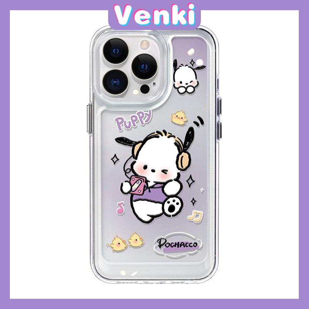 VENKI - Untuk iPhone 11 Case Bening Hard Case Space Phone Case Airbag Shockproof Perlindungan Kamera Anak Anjing Lucu Kompatibel dengan iPhone 14Pro Max 13 Pro Max iPhone 12 Pro Max XR