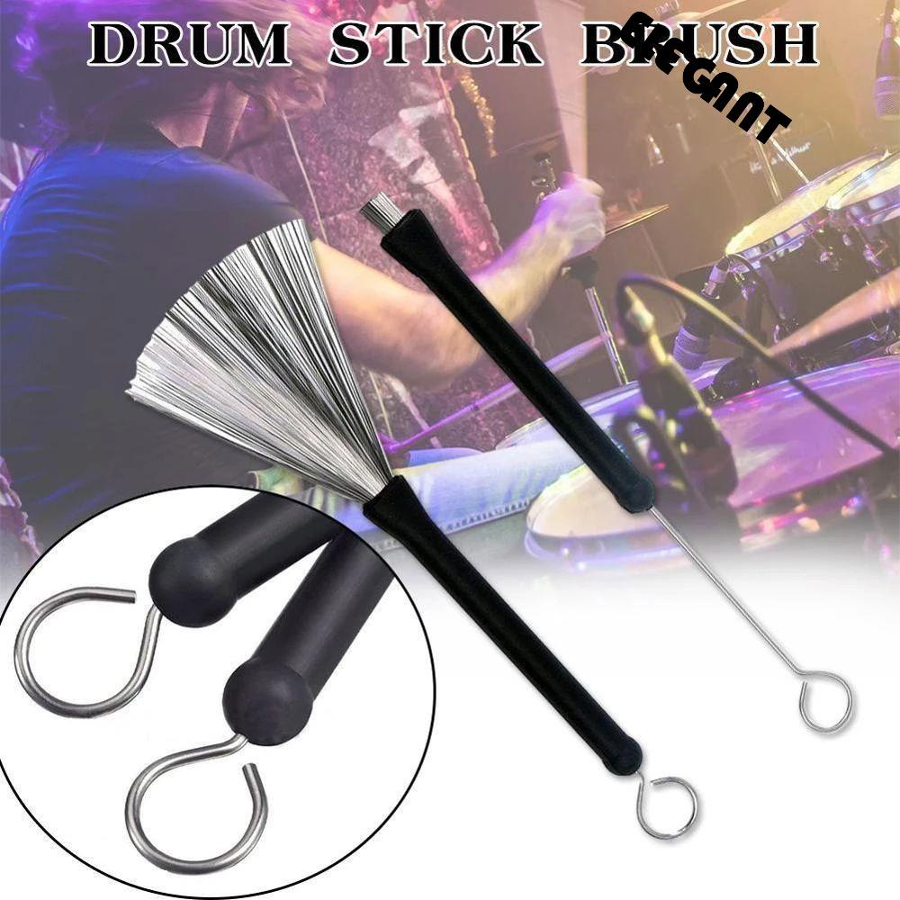 【 ELEGANT 】 Drum Brushes Portable Awet Ditarik Stik Perkusi Part Alat Pembersih Musik Cleaning