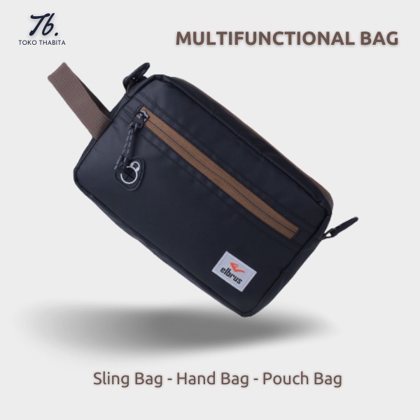 Sling Bag Travel Pouch Waterproof Tas Selempang Bahu Pria Wanita Ringan Anti Air Elbrus Meguro