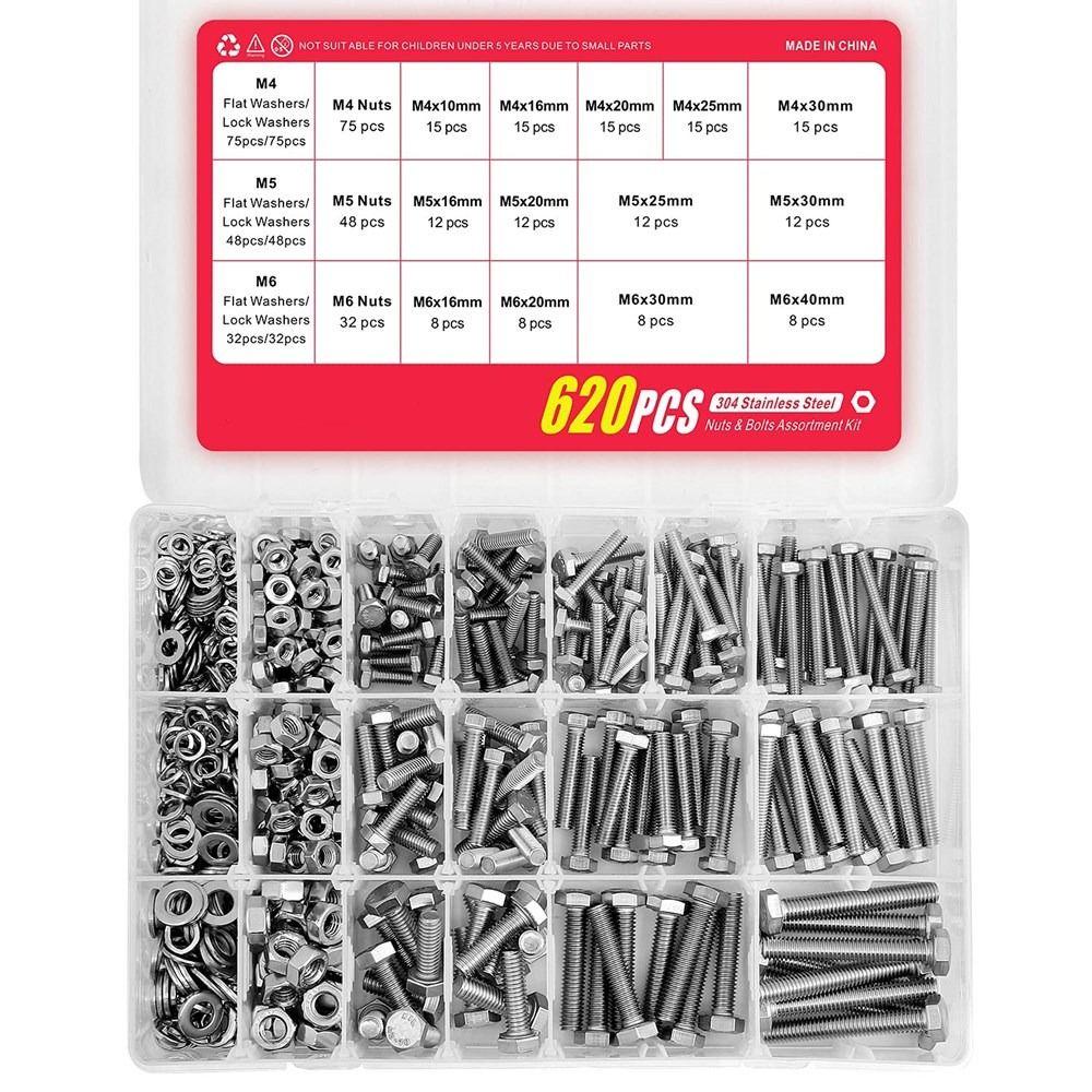 620PCS Flat &amp; Lock Washers Assortment, 3 Types 13