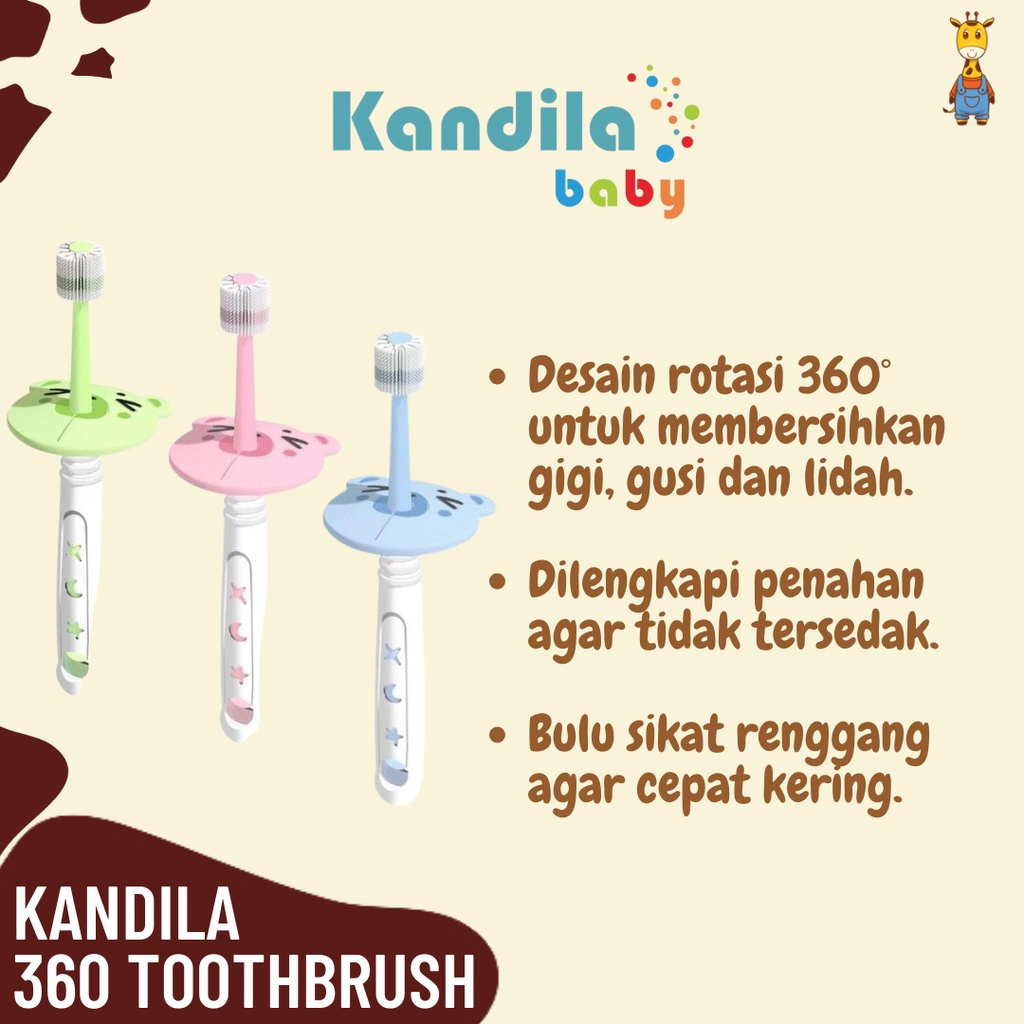 Kandila Baby 360° Toothbrush KDL 037-4 - Sikat Gigi Bayi