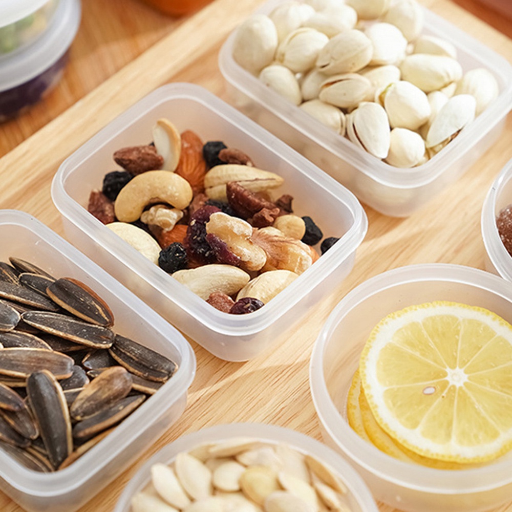 ღ Kotak Pemelihara Segar Kotak Tertutup Mini Kotak Makanan Tambahan Bayi Food Grade Jam Sub-Kemasan Kotak Sayuran Buah Penyelenggara Pemelihara Segar