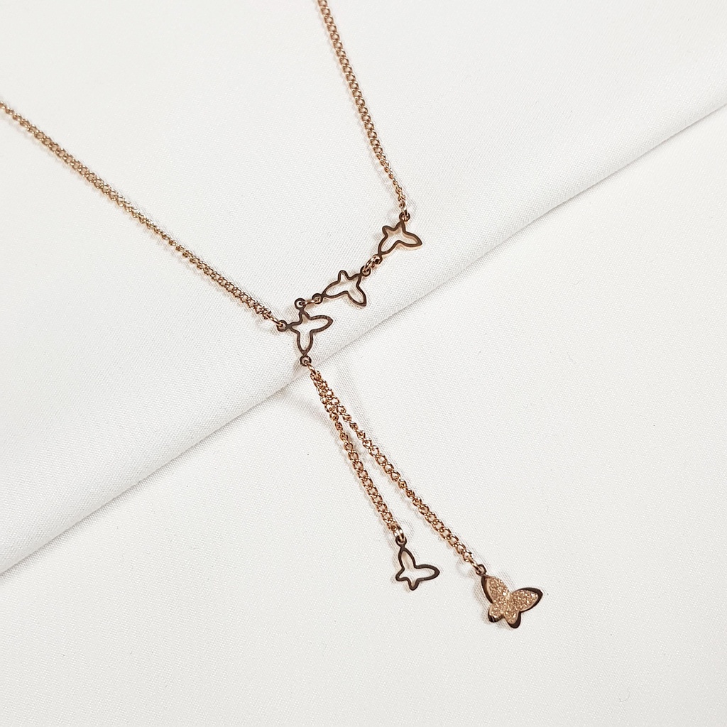 CICILIA - Kalung Titanium Wanita Butterflies