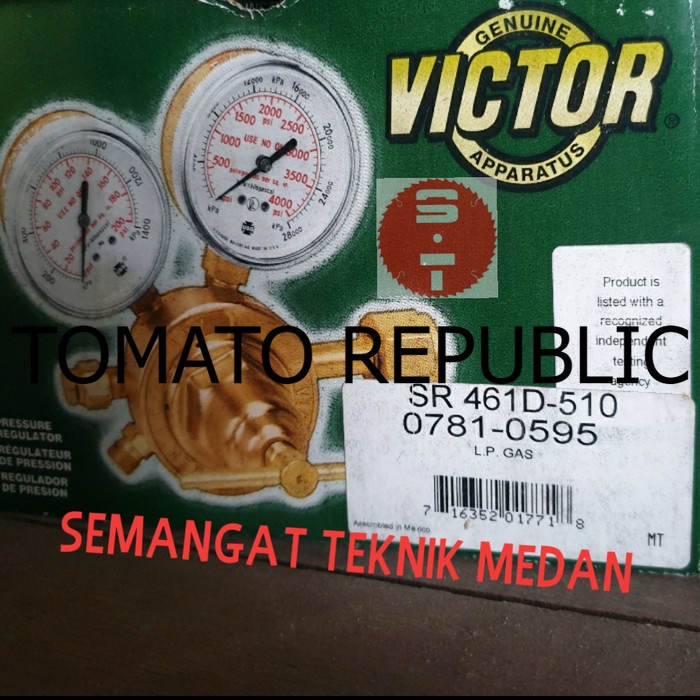 Murah SR 461D-510 PRESSURE REGULATOR TEKANAN GAS LPG TABUNG LAS LPG VICTOR JKB562
