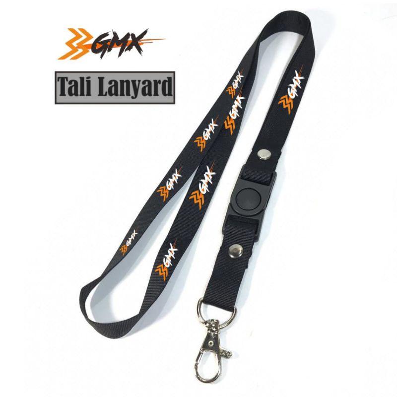 

lanyard GEOFF MAX tali lanyard GMX DISTRO gantungan kunci name tag id card kartu nama / tali lanyard gantungan leher fullprint