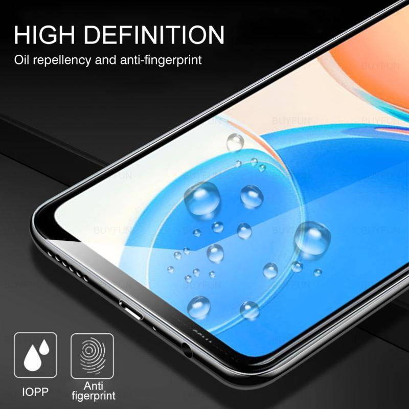 2pcs Full Cover Hitam Tempered Glass Untuk Huawei honor X40 GT X40i X8 X7a X7 X6 X5 Kaca Pelindung Untuk Huawei honor X30 X10 Max X20 SE X30i X9 X8a Film