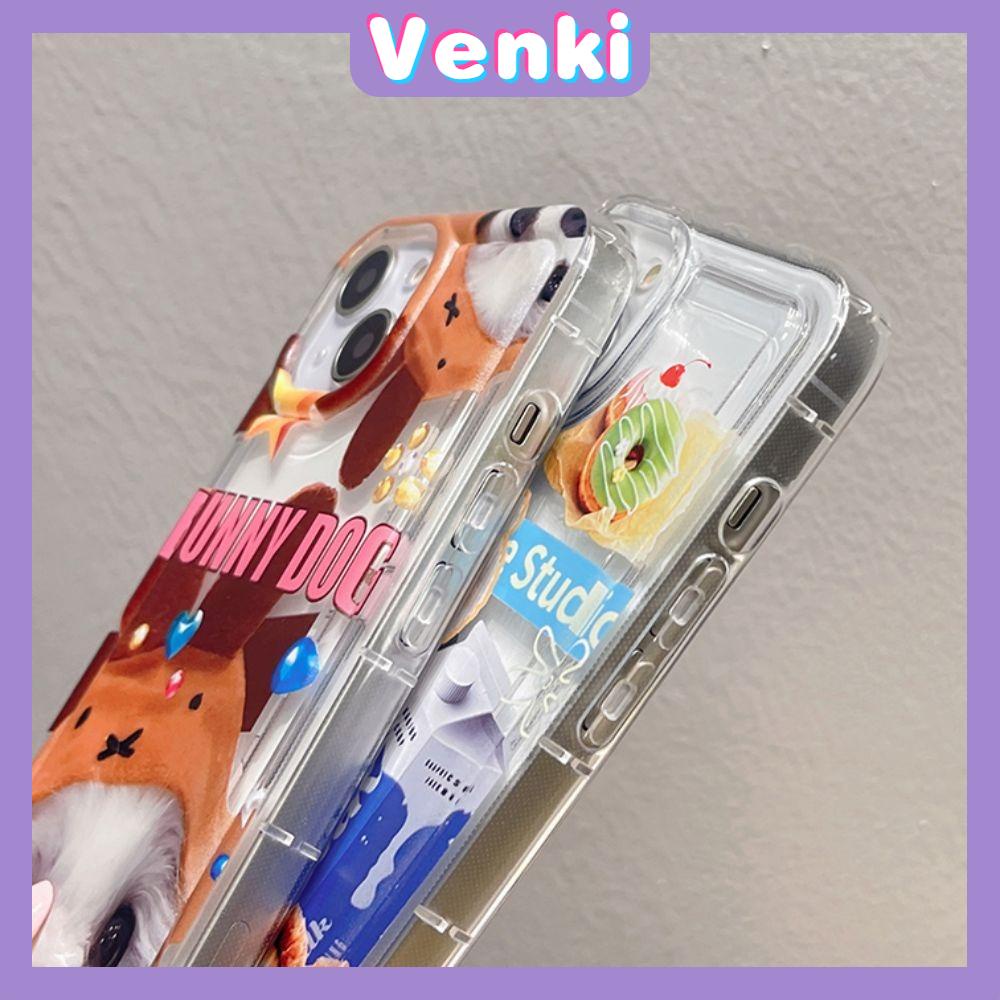 VENKI - Untuk iPhone 11 Case Bening Lembut TPU Case Airbag Shockproof Perlindungan Kamera Anak Kucing Lucu Kompatibel dengan iPhone 14 13 Pro Max iPhone 12 Pro Max XR XS 7Plus 8Plus