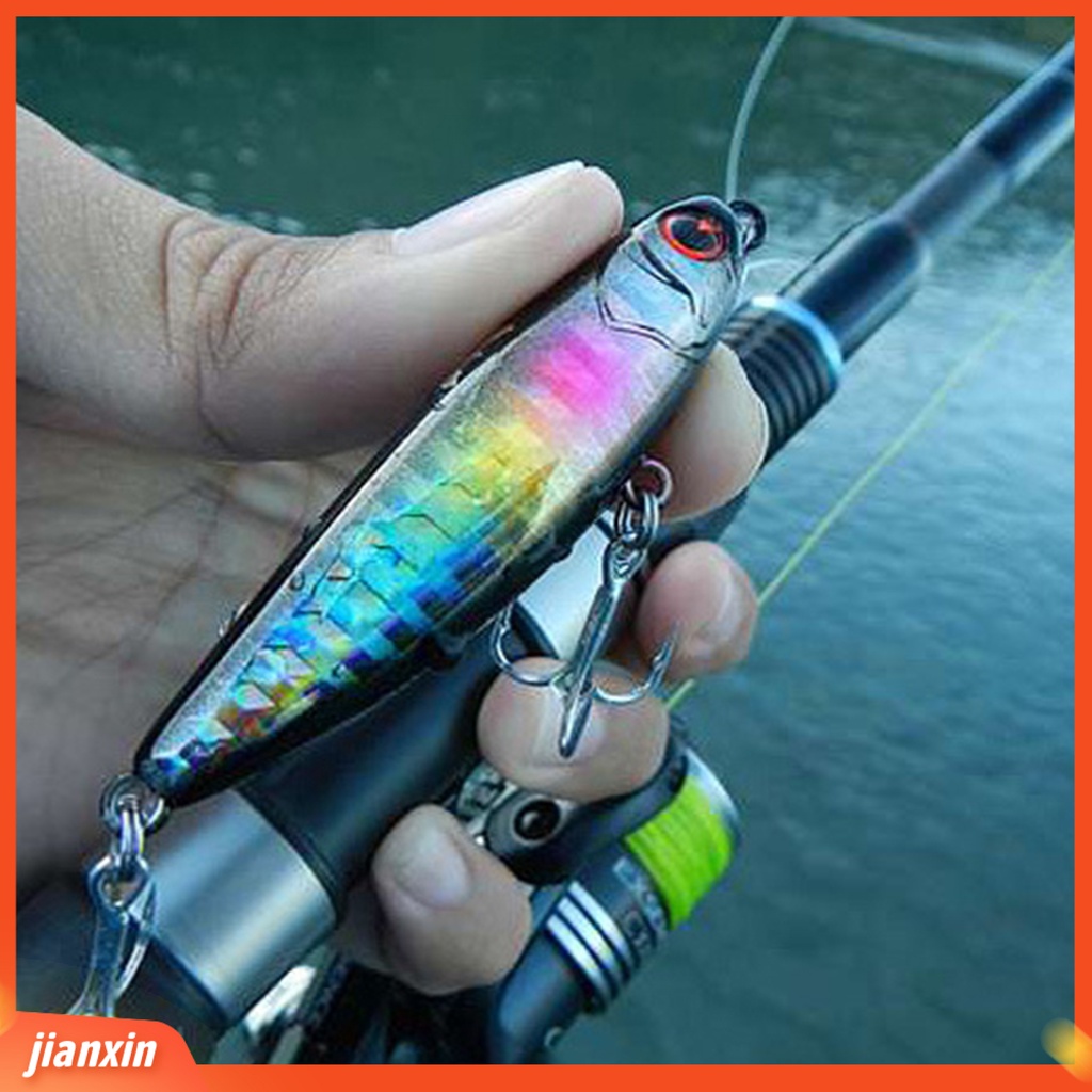 (In Stock) 6cm/6g Umpan Umpan Simulasi Realistis Treble Hook 3D Lukisan Angling Jalan Umpan Pensil Laut Memancing Umpan Perlengkapan Memancing