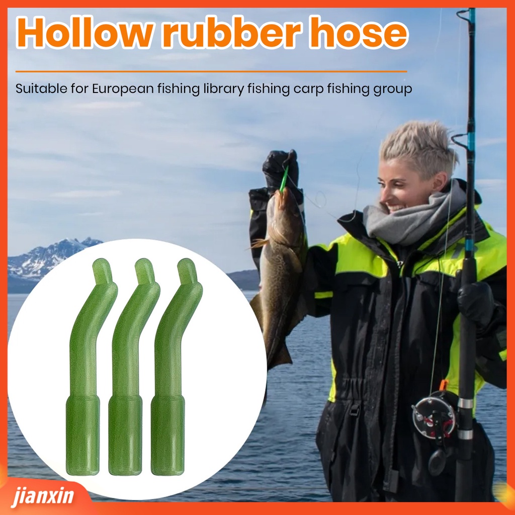 (In Stock) 50Pcs Carp Hollow Rubber Hoses Set Gaya Eropa Ketahanan Tinggi Lembut Benang Aman Bahan TPR Berongga Karet Selang Pasokan Memancing