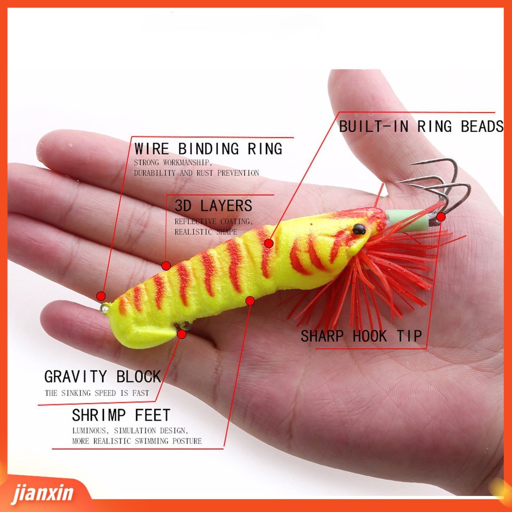 (In Stock) Umpan Pancing Gurita Ultra-Sharp Plastik Udang Ikan Cumi Cumi Kaitan Rig Untuk Memancing