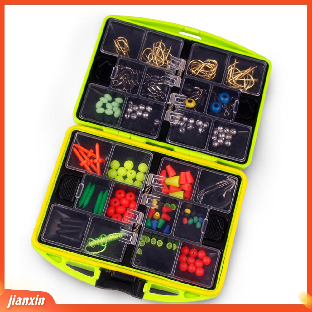 (In Stock) Fishing Tackle Swivels Jig Hook Sinker Manik-Manik Mengambang Klip Memimpin Aksesoris Kotak