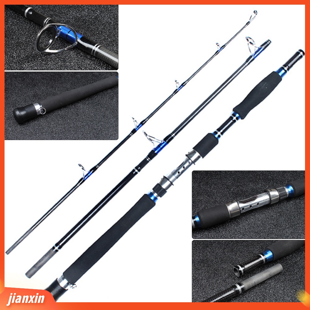 (In Stock) 1.8/2.1m Portabel 3bagian Karbon Teleskopik Pancing Tiang Fish Tackle Tool