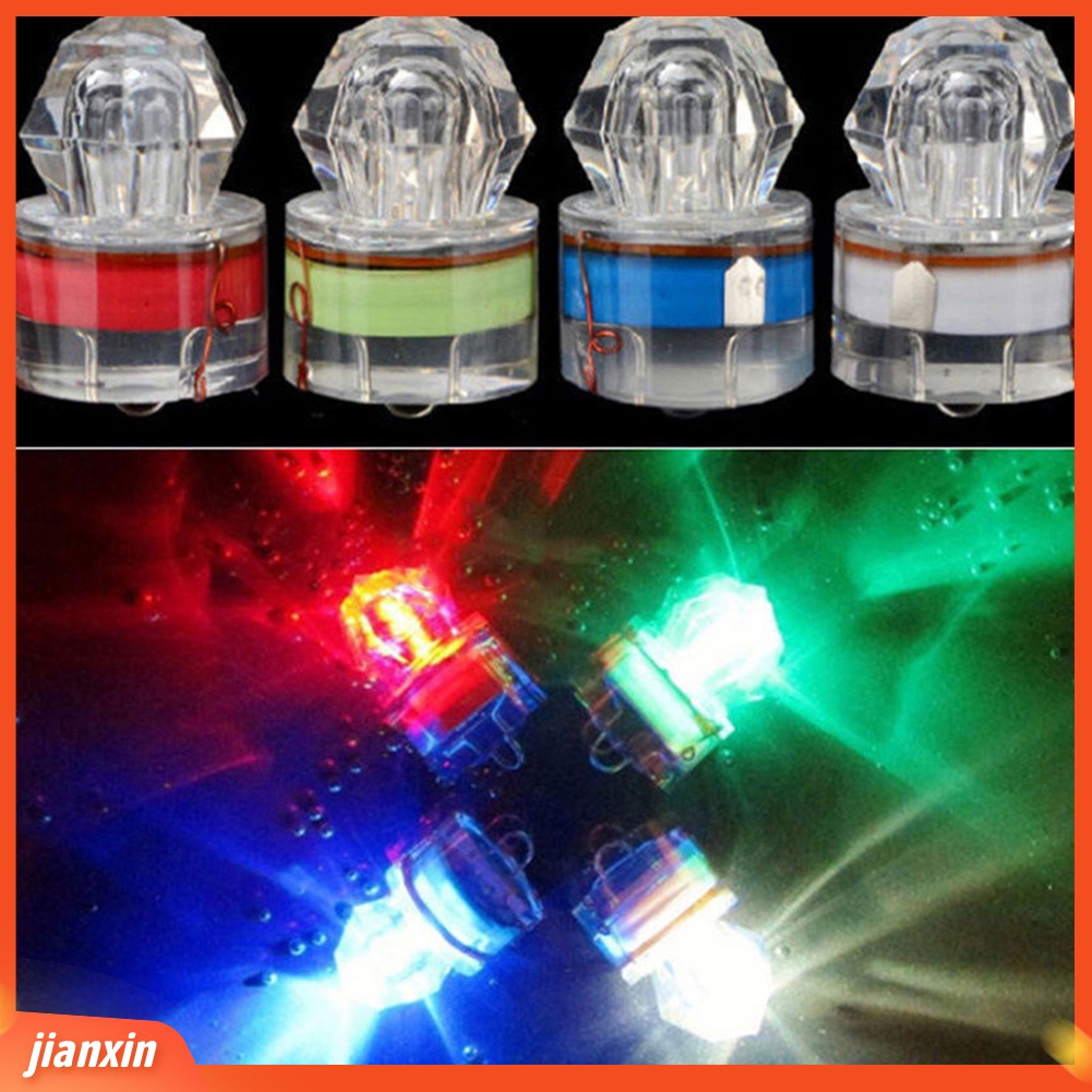 (In Stock) Deep Sea Diamond Shape Underwater LED Fishing Light Alat Umpan Strobo Cumi