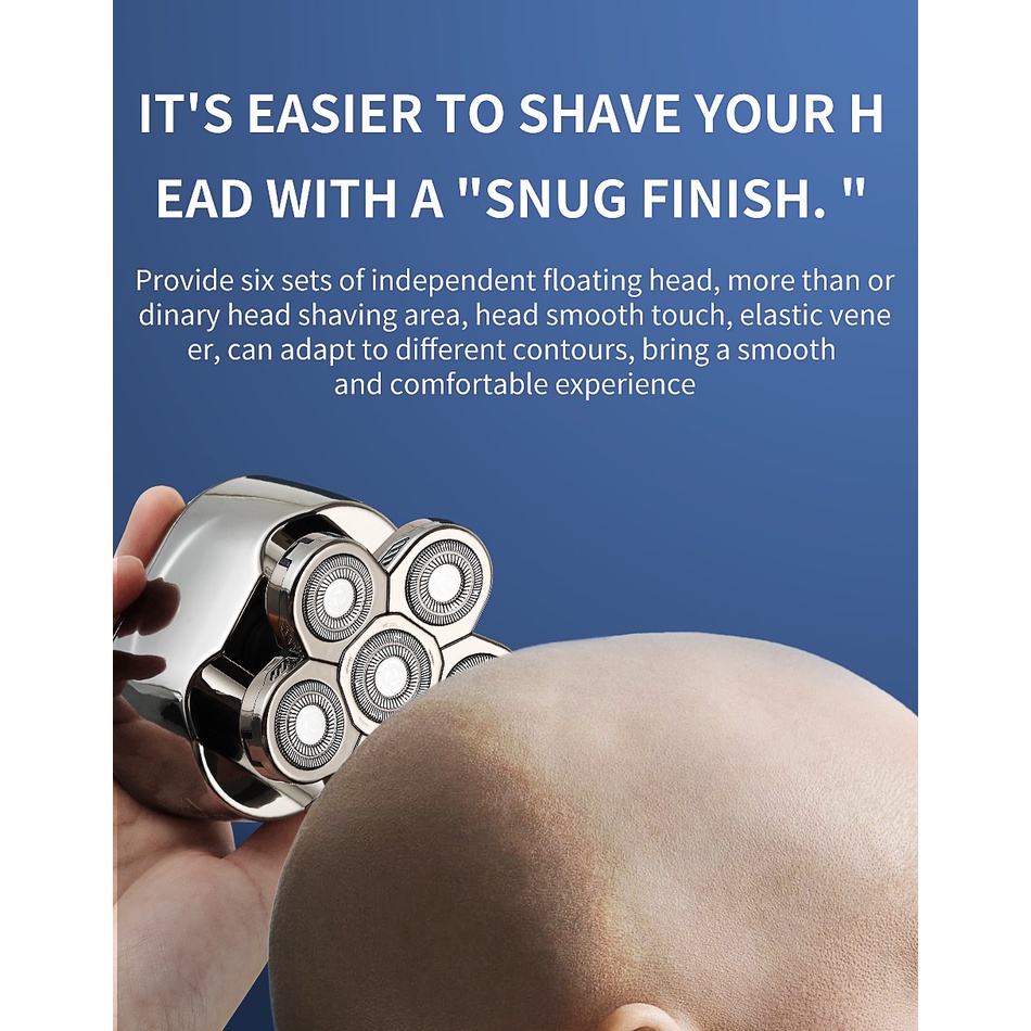 426 Cukuran VGR V-395 Electric Shaver Hair Trimmer 6 Blade Wet Dry LED Display