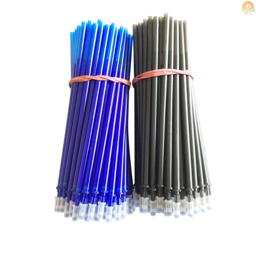 In Stock 10buah Tinta Biru Dihapus Gel Ink Pen Isi Ulang Titik Halus 0.5mm Pengganti Gel Pen Isi Ulang Untuk Dihapus Pulpen Kantor Sekolah Menulis Perlengkapan Alat Tulis