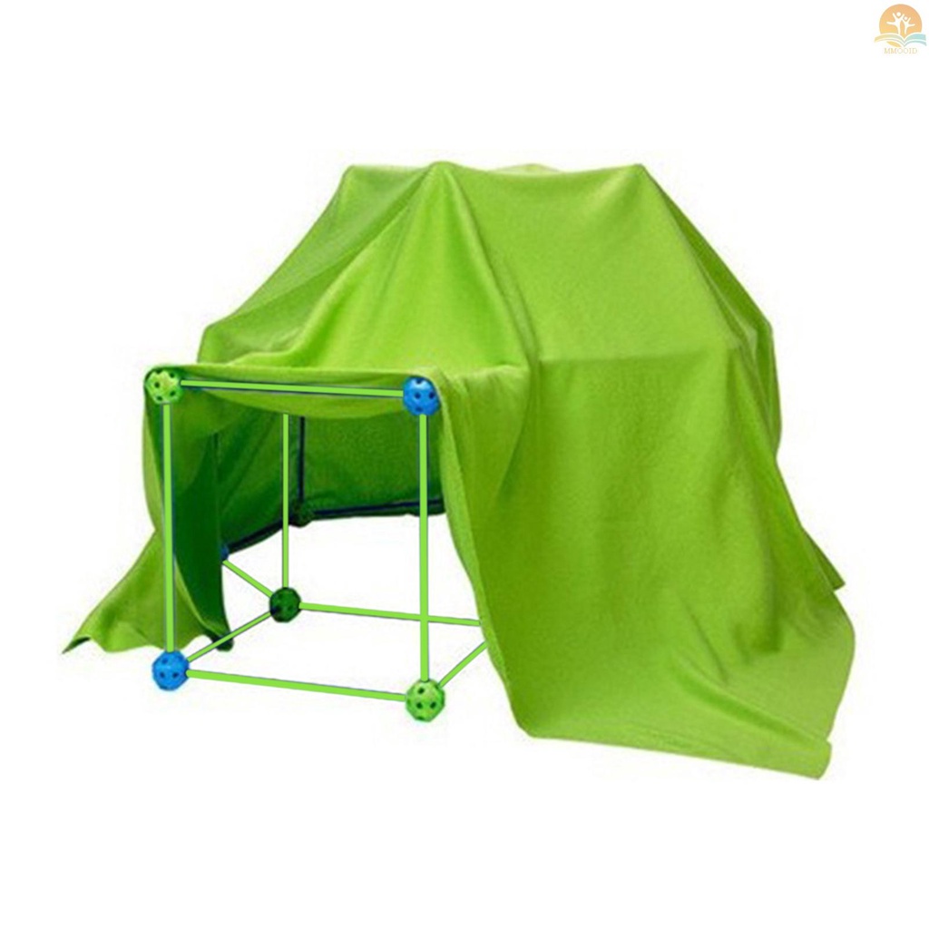 In Stock 88buah Konstruksi Fort Bangunan Kit Untuk Anak DIY Castle Tunnel Bermain Tenda Fort Tukang Batang Pendidikan Belajar Permainan Hadiah Untuk Anak Laki-Laki Dan Perempuan Usia 3+