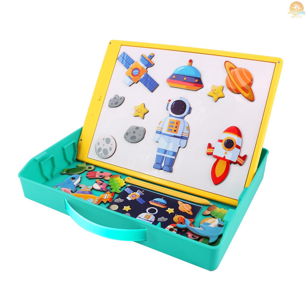 In Stock LCD Writing  with Pencil Case Drawing Board 9.5 Inch Colorful Screen with Stylus Drawing Writing Taking Notes Leaving Messages Box Organizer for Toddlers Boys Girls