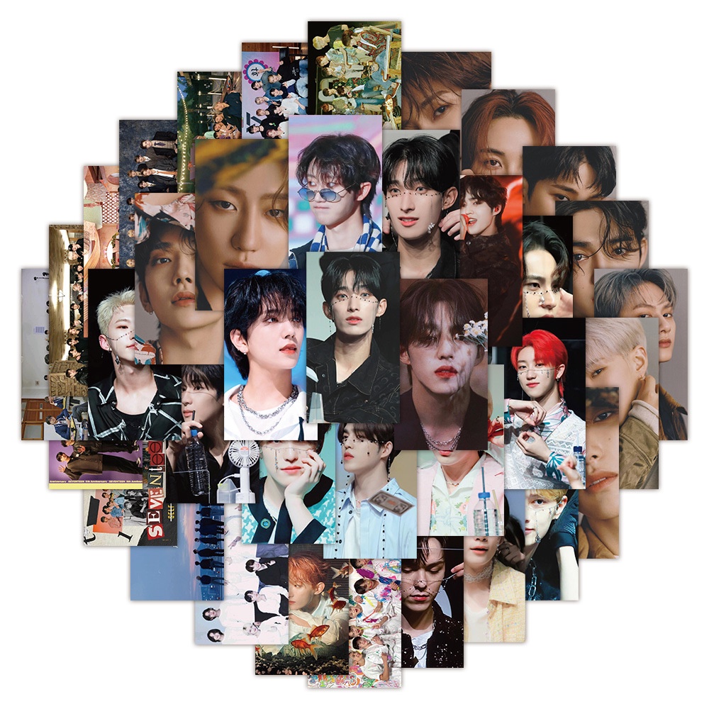 60pcs /set SEVENTEEN Stiker Foto Hand Book Luggage stickers Gambar Paster