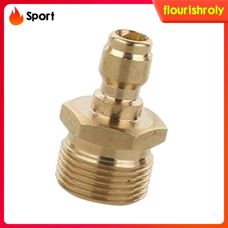 [Flourish] 2pcs Kuningan Pressure Washer Garden Hose Nozzle Sambung Quick Coupler M22 Male &amp; 4cm