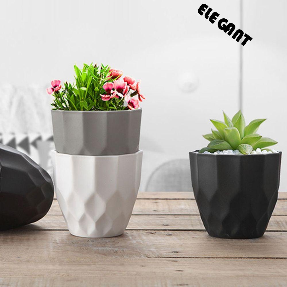 【 ELEGANT 】 Pot Bunga Tanaman Green Dill Pot Bunga Sukulen Desktop Ornamen Ruang Tamu Wadah Tanaman