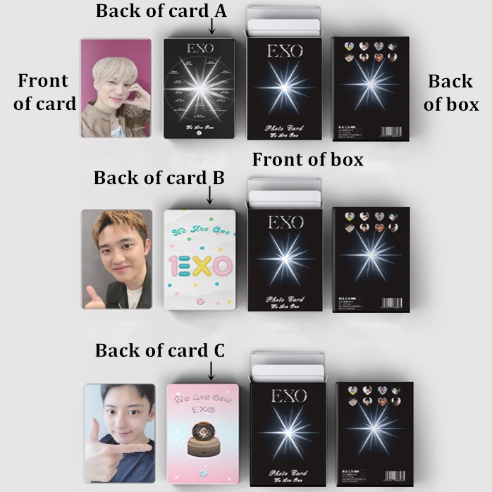 50pcs /box EXO WE ARE ONE Photocards KAI CHEN XIUMIN SUHO BAEKHYUN CHANYEOL D.O. Album Kartu SEHUN Lomo Kpop Postcards