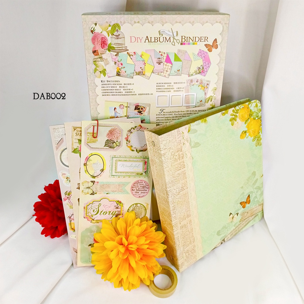 

Notebook A5 Binder Scrapbook Paper Flower DAB002