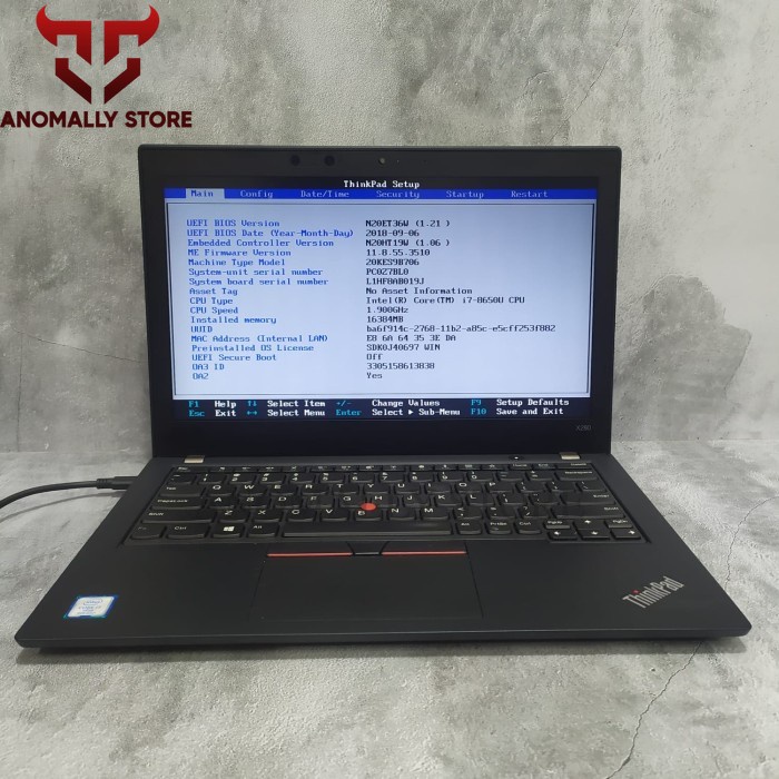 Lenovo Thinkpad X280 Core i7-8650u RAM 16GB SSD 512Gb Fullset