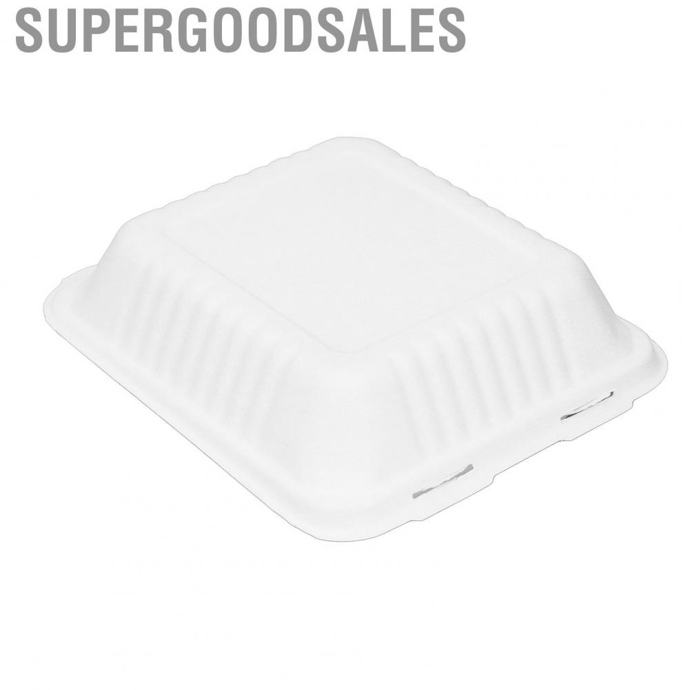 Supergoodsales Disposable  Boxes Take Out  Resistant Compostable Microwave Safe with Clamshell for Restaurants