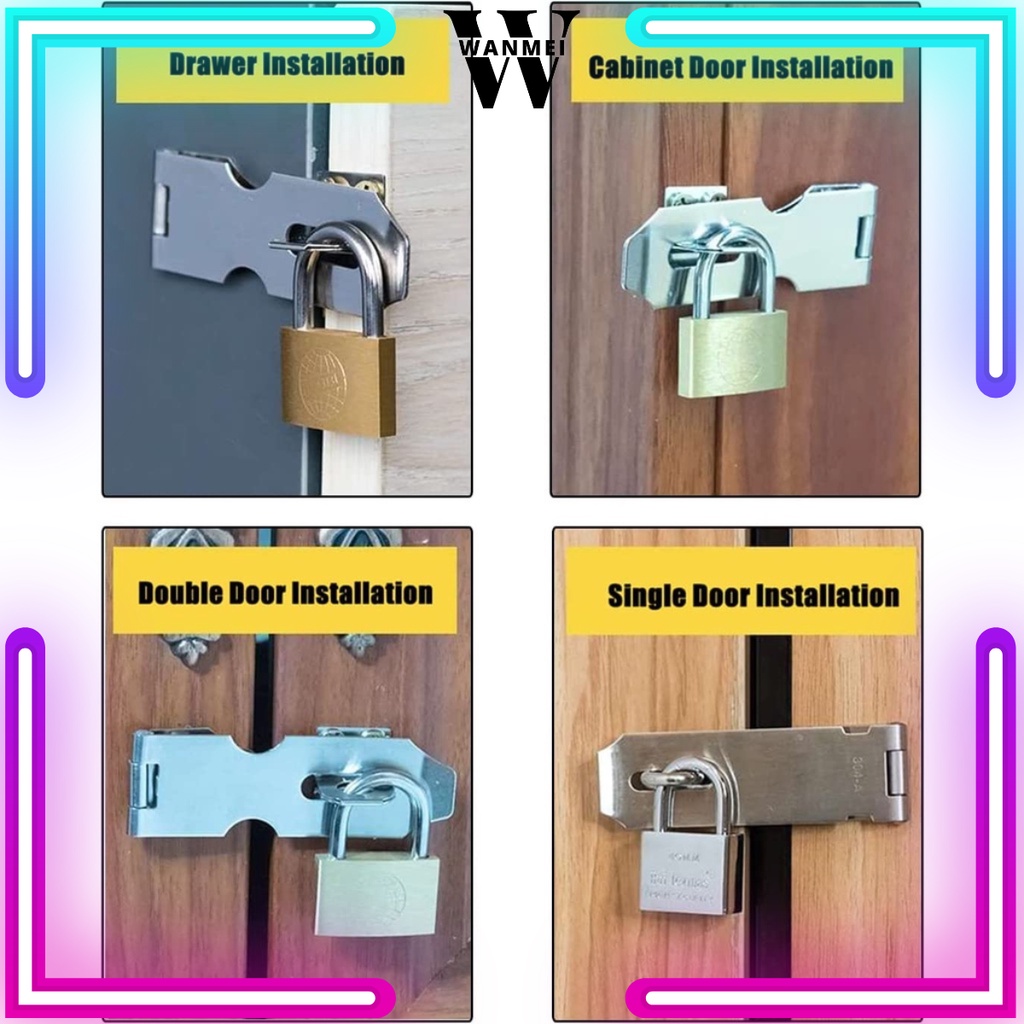 WM Kait Gembok Overpal gembok 3inch 7cm Kunci Gembok Kunci Pintu Overpal 3inch Cantelan Gembok Rumah