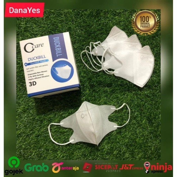 Masker Duckbill Earloop 3Ply Dewasa Disposable Mask 3 Ply Masker Wajah - C Care