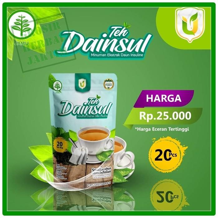 

SYAKILLA Teh Celup Dainsul Ekstrak Daun Insuline Usybah 20 bags Atasi Diabetes - TEH BERKUALITAS KEMASAN POUCH