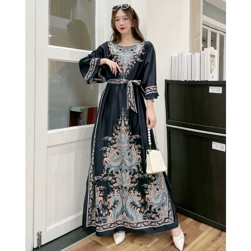 DRESS / KAFTAN WANITA ESTILO BLACK ORION IMPORT BKK BANGKOK