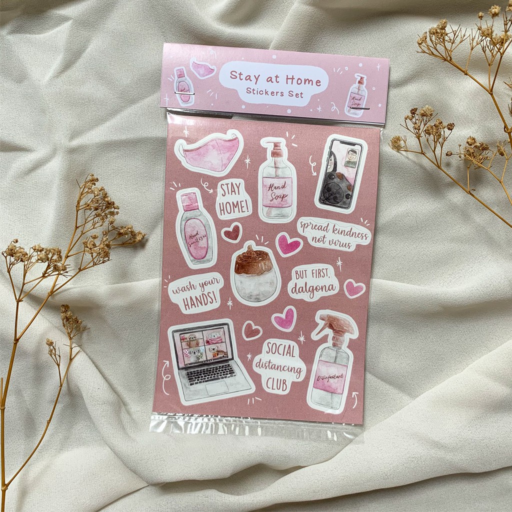 

Stay at Home Sticker by STAMP AND PAPER / Stiker Dirumah Aja Journal Jurnal DIY