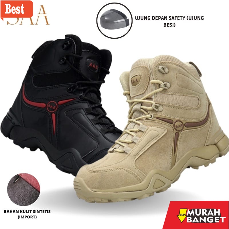 Boot pria terbaru- TERBARU-SEPATU BOOTS SAFETY DELTA CORDURA 5AA