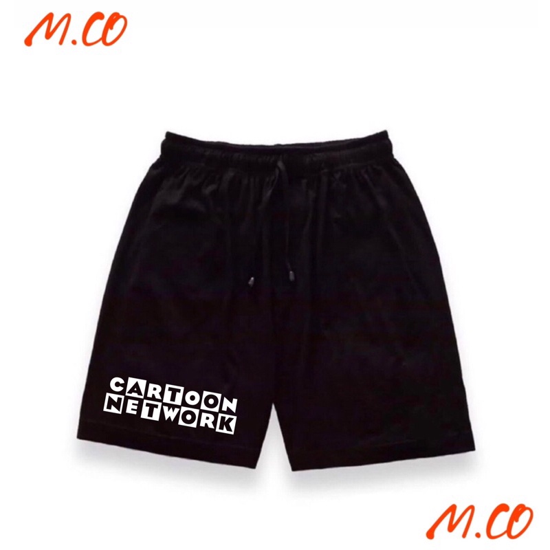 CELANA PENDEK HITAM CARTOON NETWORK | SHORTPANTS CARROON NETWORK | BOXER HITAM DISTRO CARTOON  NETWO
