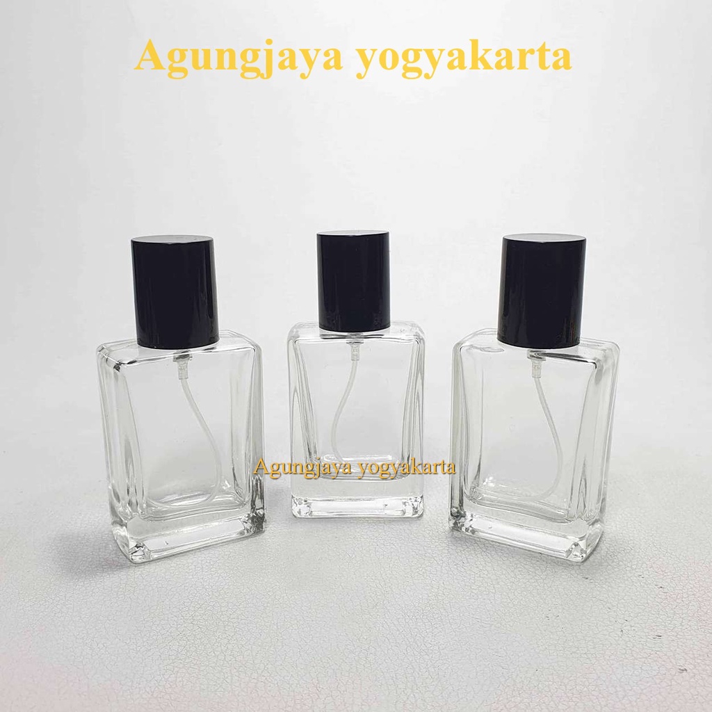 Botol Parfum Hermes 30 ML Drat Hitam / Botol Parfum Kosong Hermes / Botol Parfum Refil / Botol Kaca 