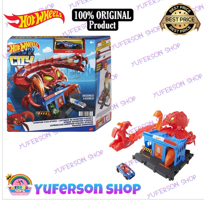 Hot Wheels City Scorpion Flex Attack with 1 Car