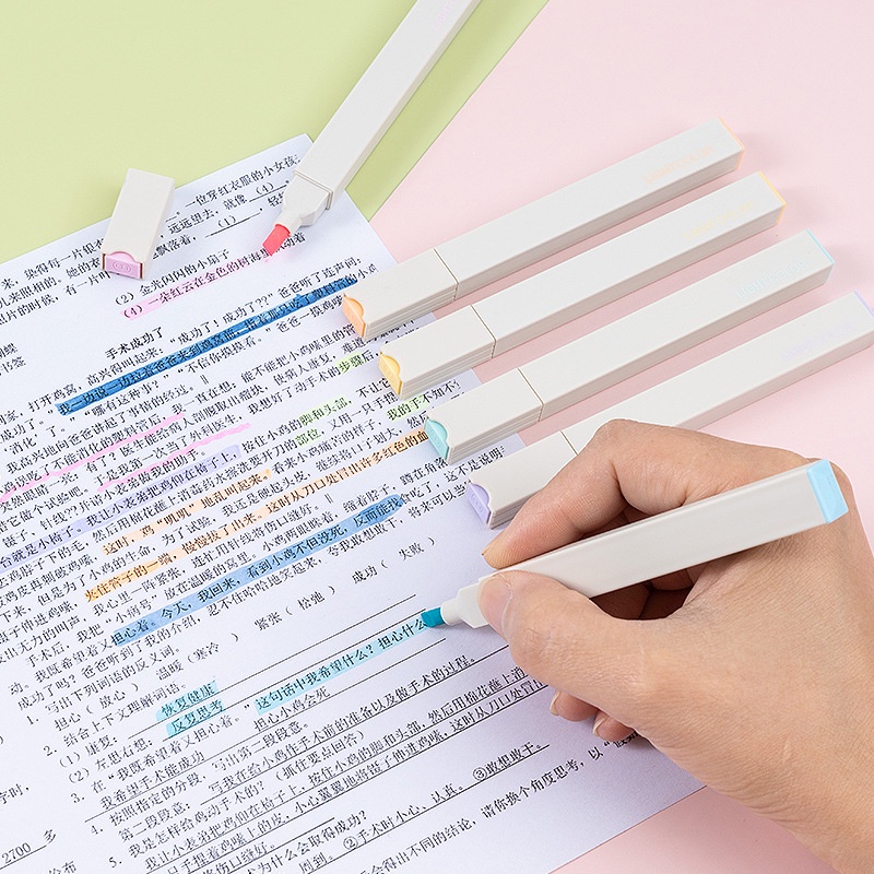 

Highlighter pastel 6 colors warna/Stabilo Ujung Tunggal / Set 6 Spidol Siswa Berwarna Set Spidol