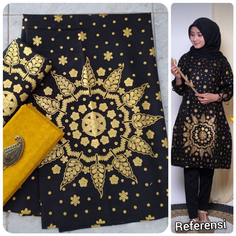 BATIK PRADA GOLD MATAHARI, KAIN BATIK PEKALONGAN, KAIN BATIK SERAGAM