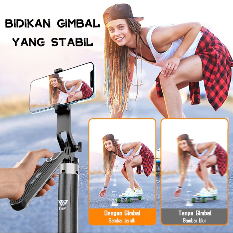 P180 Tongsis Tripod Bluetooth Selfie Stick Remote Tripod Bracket penstabil empat kaki HP 360 ° Rotation 180cm Dengan 1/4 Adaptor