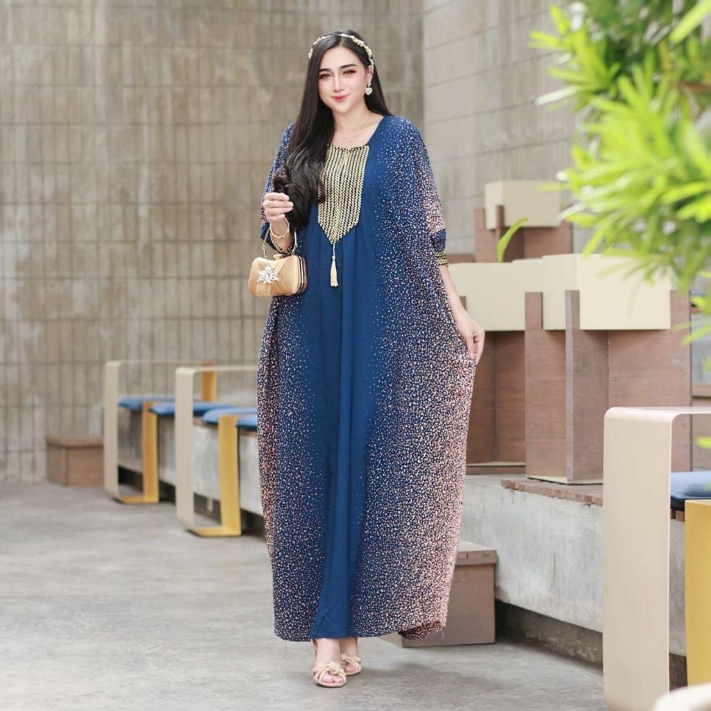 Kaftan Batik Kaftan Gamis Jumbo - Kaftan Rayon - Gamis Renda Sultan viral