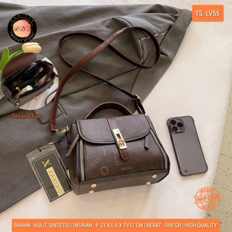 TAS SELEMPANG WANITA LV55 IMPORT BY ORI RDT Real pict 100%