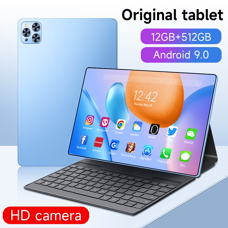 2023 Tablet Murah 5G Baru Galaxy Tab s8 baru Tablet Pembelajaran Tablet Android laris manis SIM WIFI Tablet PC Asli Baru 10.1inch RAM 12GB+512GB ROM Tablet