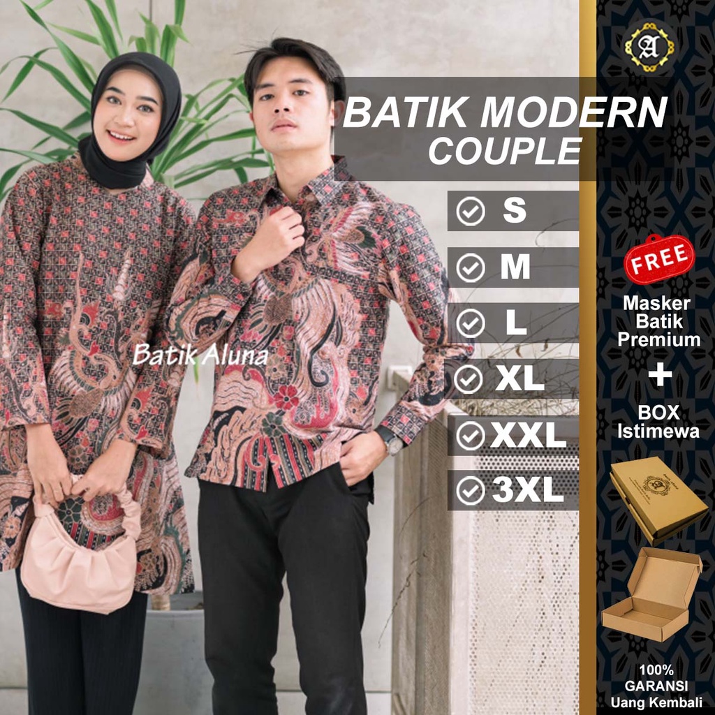 Baju Batik Couple Pasangan Kondangan Jenna Sarimbit Rok Men Set Kebaya Anak Premium Available Jumbo 