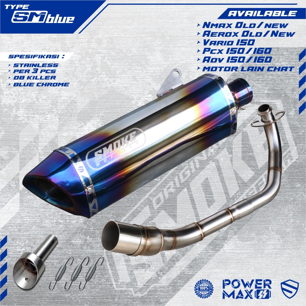 Knalpot Honda Adv 150 / Adv 160 Full System Type SM Blue