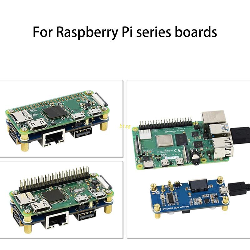 Btsg Ethernet/USB HUB Box Mendukung Raspberry Pi Zero Series, Untuk w/ETH/Topi HUB USB (B) Papan Ekspansi Di Dalam 1x RJ45,