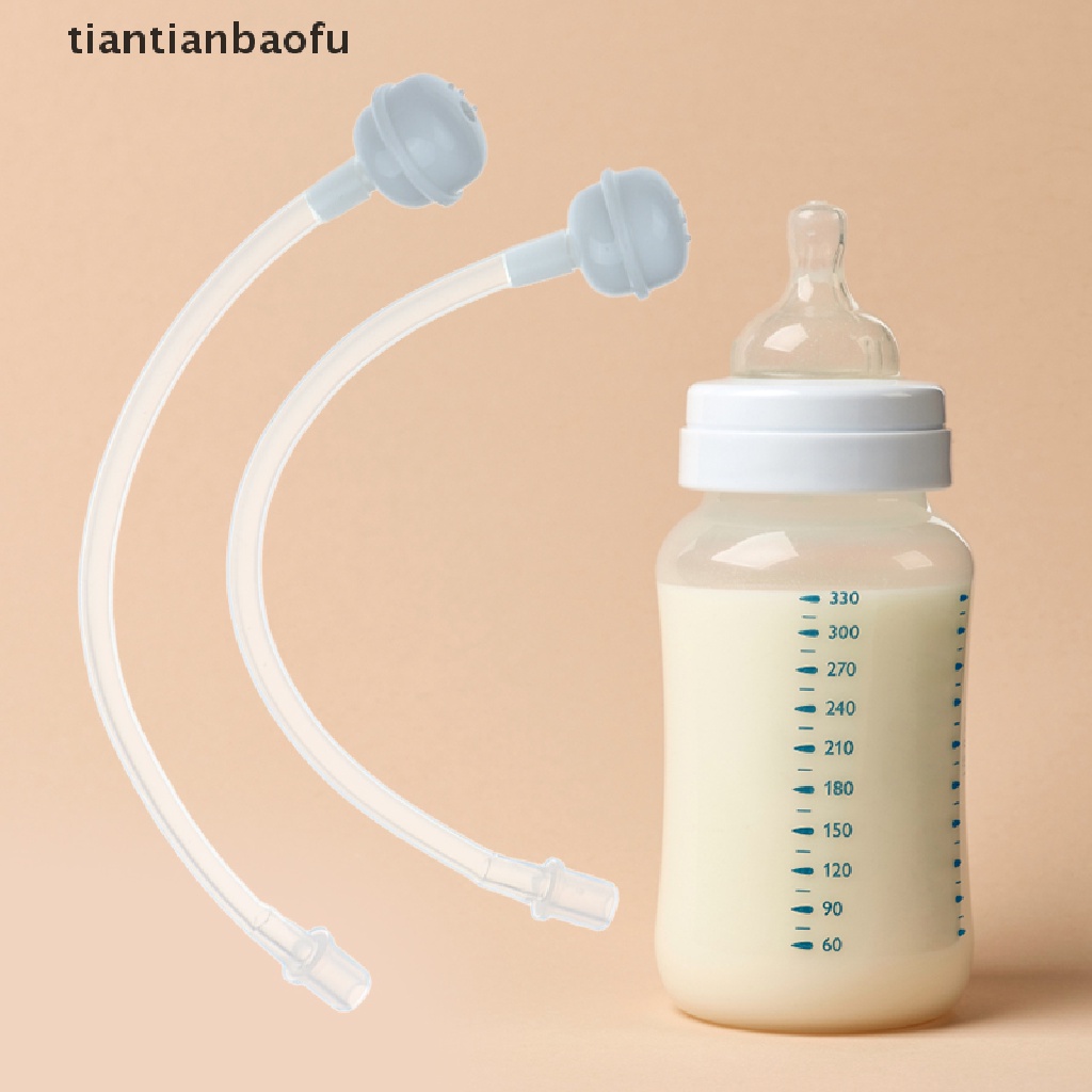 [tiantianbaofu] 2 Pcs Anak Botol Sedotan Cair Silikon Makan Sippy Drink Cup Aksesori Butik