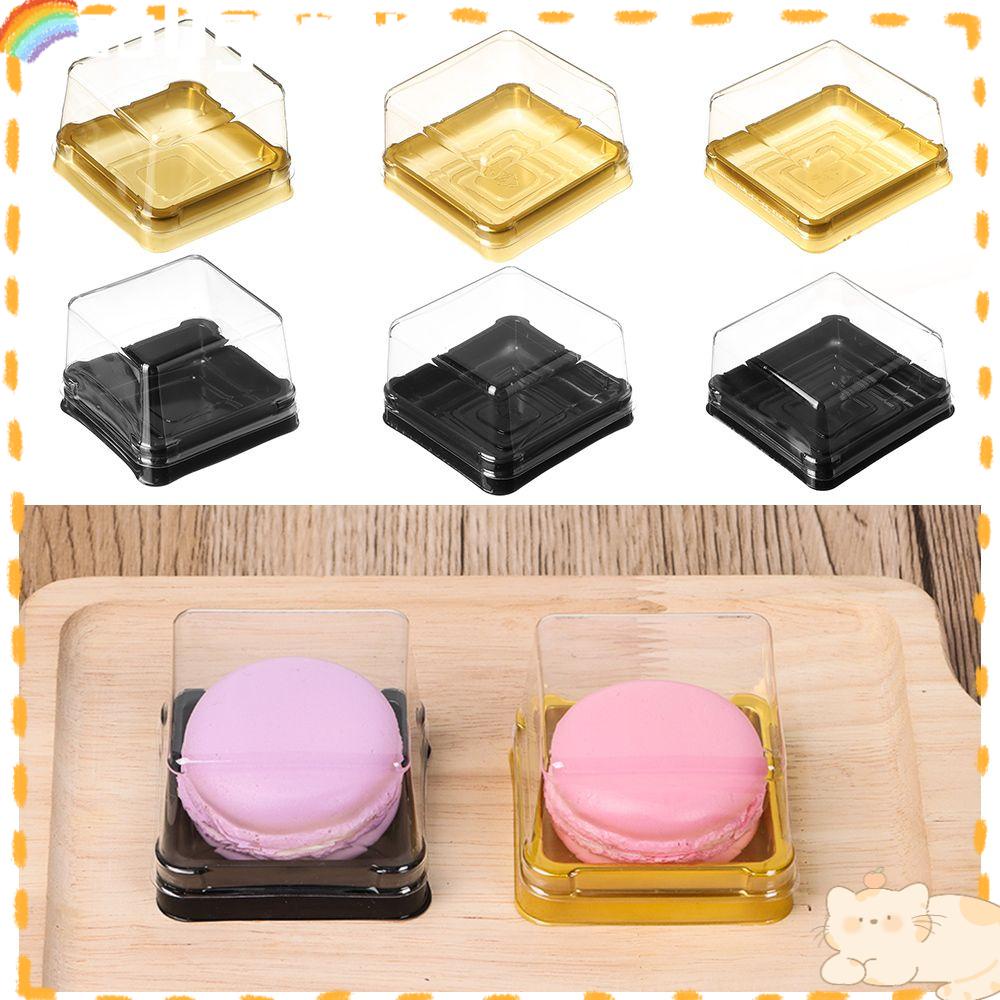 Solighter 50Sets Square Moon Cake China Mid-Autumn Festival Hot Wedding Party Natal Cupcake Kemasan Packing Box