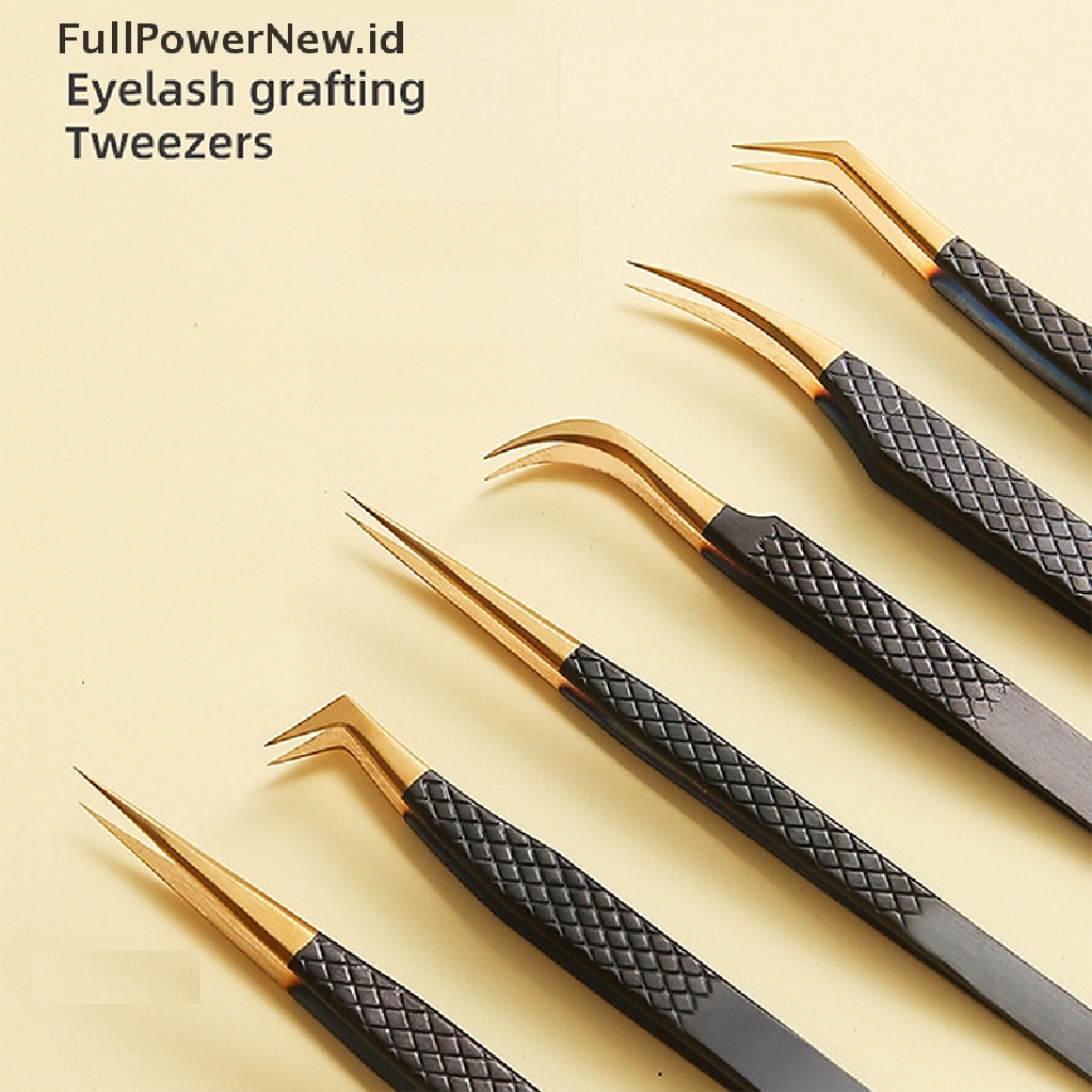 Power 1pcs Pinset Bulu Mata Anti Statis Profesional Pincet Eyelash Extension Tweezer ID